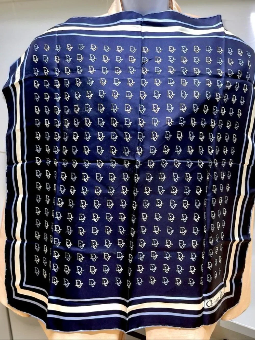 Christian Dior silk Satin  Scarf 26